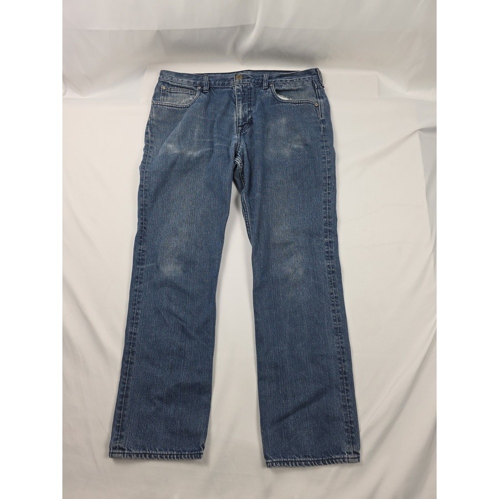 Quiksilver Jeans Mens 33 Blue Regular‎ Fit Straight Cotton Denim Actual 35x29
